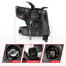 Load image into Gallery viewer, ANZO 2015-2020 Chevy Tahoe Projector Headlights Plank Style Black w/DRL - Additional View 6