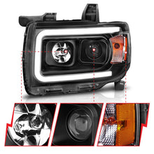 Load image into Gallery viewer, ANZO 2015+ GMC Canyon Projector Headlights w/ Plank Style Design Black w/ Amber - Additional View 7