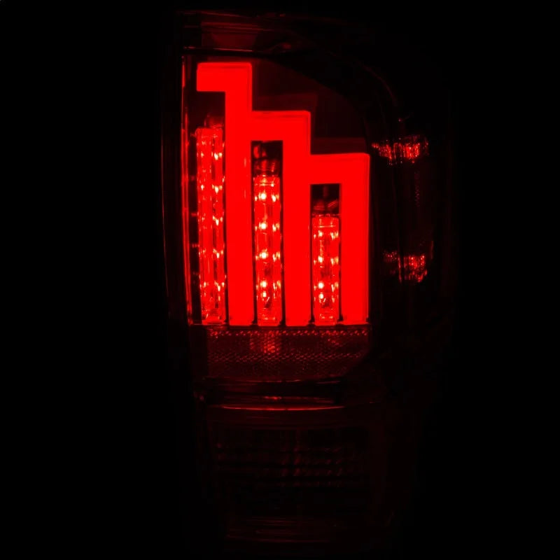 ANZO 2016-2017 Toyota Tacoma LED Taillights Red/Clear - Detail View