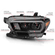 Load image into Gallery viewer, ANZO 2016-2017 Toyota Tacoma Projector Headlights w/ Plank Style Design Black/Amber w/ DRL - Additional View 5