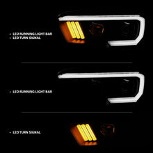 Load image into Gallery viewer, ANZO 2016-2017 Toyota Tacoma Projector Headlights w/ Plank Style Design Black/Amber w/ DRL - Additional View 6