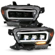 Load image into Gallery viewer, ANZO 2016-2018 Toyota Tacoma LED Projector Headlights Plank Style Black w/ Amber - Additional View 6