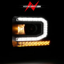 Load image into Gallery viewer, ANZO 2016-2019 Gmc Sierra 1500 Projector Headlight Plank Style Black w/ Sequential Amber Signal - Additional View 5