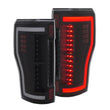 Load image into Gallery viewer, ANZO 2017+ Ford F-250 LED Taillights - Black/Clear - Back View