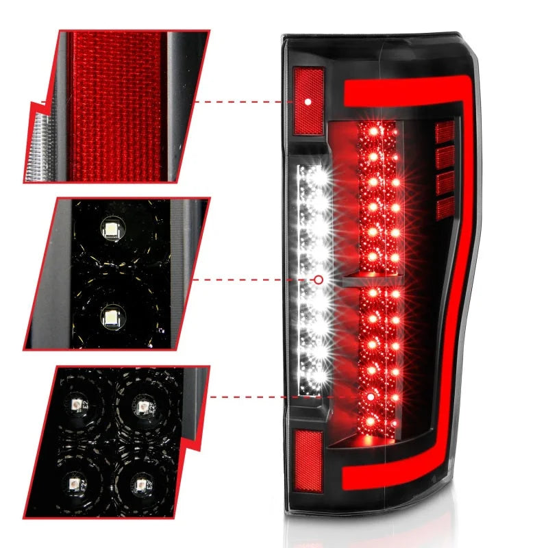 ANZO 2017+ Ford F-250 LED Taillights - Black/Clear - Additional View 5