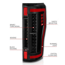 Load image into Gallery viewer, ANZO 2017+ Ford F-250 LED Taillights - Black/Clear - Additional View 10