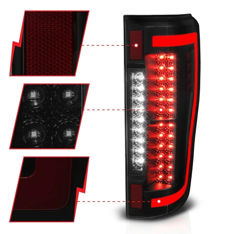 ANZO 2017+ Ford F-250 LED Taillights - Black/Smoke - Additional View 9