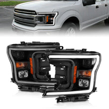 Load image into Gallery viewer, ANZO 2018-2019 Ford F-150 Projector Plank Style H.L. Black Amber (Without Switchback) - Additional View 5