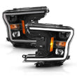 Load image into Gallery viewer, ANZO 2018-2019 Ford F-150 Projector Plank Style H.L. Black Amber (Without Switchback) - Additional View 6