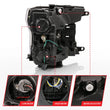 Load image into Gallery viewer, ANZO 2018-2019 Ford F-150 Projector Plank Style H.L. Black Amber (Without Switchback) - Additional View 7
