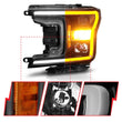 Load image into Gallery viewer, ANZO 2018-2020 Ford F-150 Projector Headlight w/ Plank Style Switchback Black Housing - Additional View 5