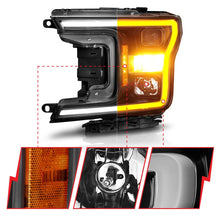 Load image into Gallery viewer, ANZO 2018-2020 Ford F-150 Projector Headlight w/ Plank Style Switchback Black Housing - Additional View 5