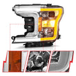 Load image into Gallery viewer, ANZO 2018-2020 Ford F-150 Projector Headlight w/Plank Style Switchback Chrome Housing - Back View