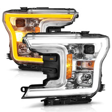 Load image into Gallery viewer, ANZO 2018-2020 Ford F-150 Projector Headlight w/Plank Style Switchback Chrome Housing - Additional View 7