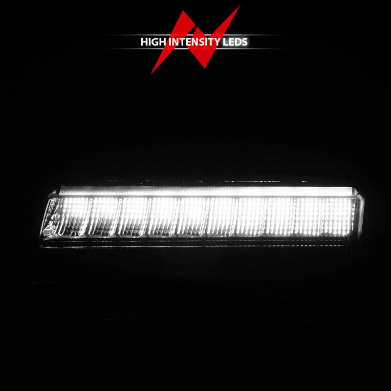 ANZO 2018-2021 Jeep Wrangler LED Side Markers Chrome Housing Smoke Lens w/ Seq. Signal Low Config - Side View