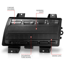Load image into Gallery viewer, ANZO 2018-2021 Jeep Wrangler LED Side Markers Chrome Housing Smoke Lens w/ Seq. Signal Low Config - Additional View 5