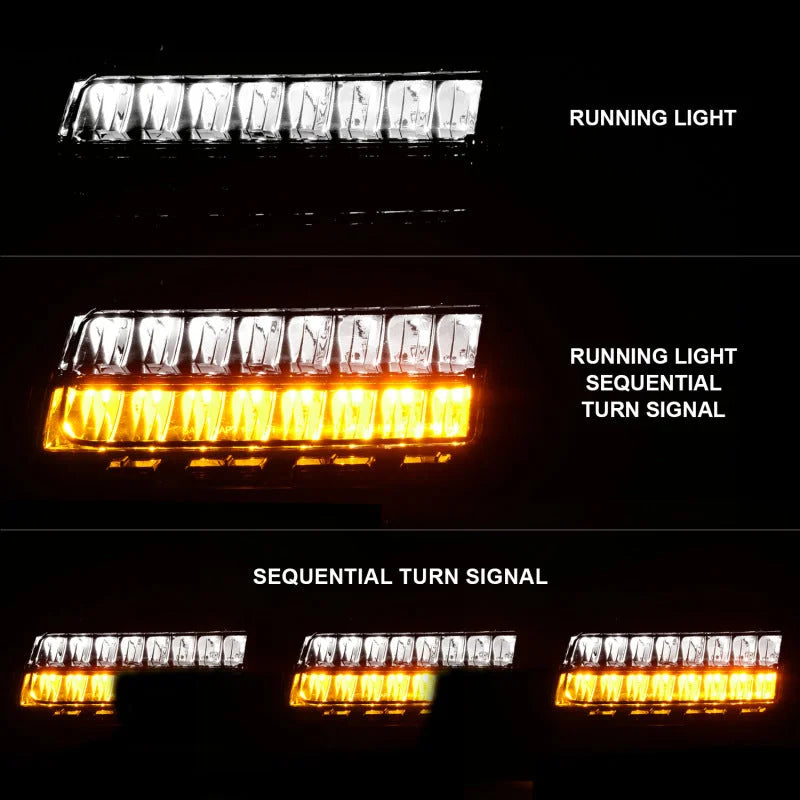 ANZO 2018-2021 Jeep Wrangler LED Side Markers Chrome Housing Smoke Lens w/ Seq. Signal Sport Bulb - Installation View