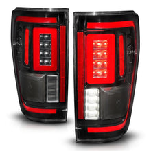 Load image into Gallery viewer, ANZO 21-23 Ford F-150 LED Taillights Seq. Signal w/BLIS Cover - Black (For Factory Halogen ONLY) - Back View