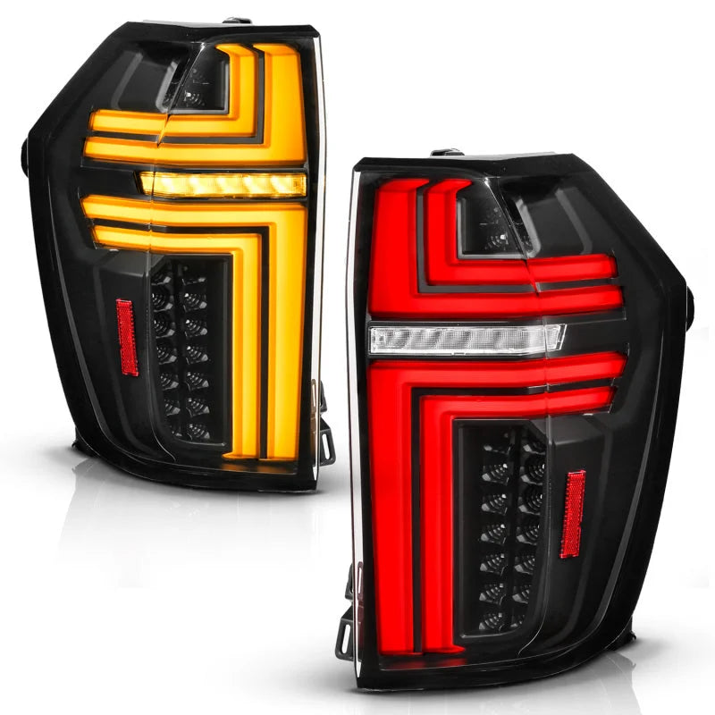 ANZO 21-24 Chevy Suburban/Tahoe Full LED Tail Lights SeqSig Black - Pair - Main Product View