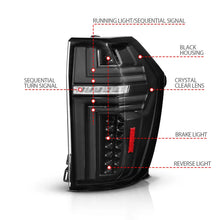 Load image into Gallery viewer, ANZO 21-24 Chevy Suburban/Tahoe Full LED Tail Lights SeqSig Black - Pair - Additional View 5