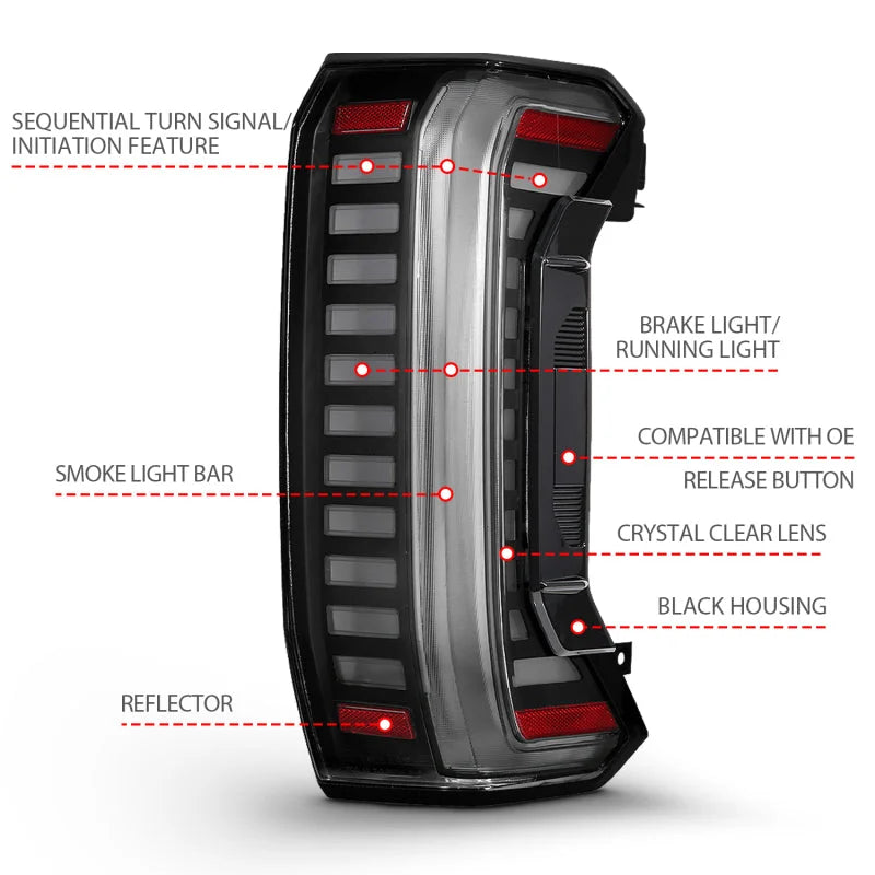 ANZO 22-24 Toyota Tundra (Does Not Fit LED Seq. Models) Z-Series Full LED Tail Lights - Pair - Additional View 6
