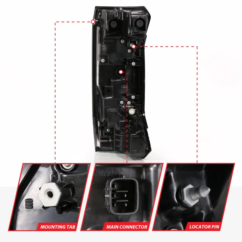 ANZO 22-24 Toyota Tundra Z-Series Full LED Tail Lights Smoke Lens Init/SeqSig- Pair - Side View
