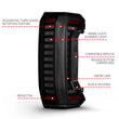 Load image into Gallery viewer, ANZO 22-24 Toyota Tundra Z-Series Full LED Tail Lights Smoke Lens Init/SeqSig- Pair - Back View