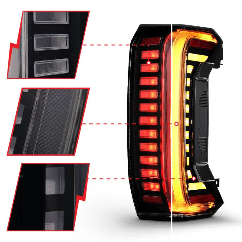 ANZO 22-24 Toyota Tundra Z-Series Full LED Tail Lights Smoke Lens Init/SeqSig- Pair - Installation View