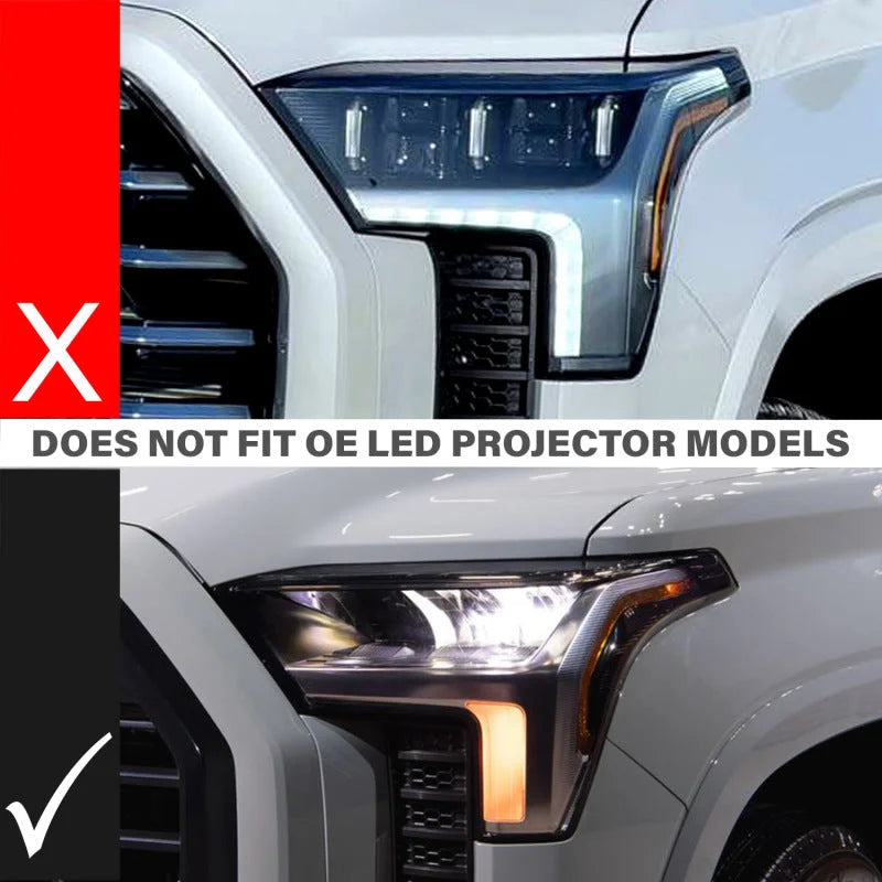 ANZO 22-24 Toyota Tundra (w/Factory LED Refl. & OE Bumper) Z-Series Full LED DRL Vent Lights - Pair - Installation View