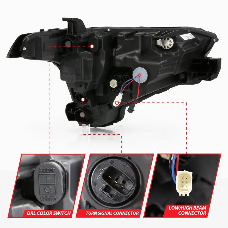 ANZO 22-24 Toyota Tundra (w/Factory LED Refl.) Z-Series Full LED Proj Headlights - Driver Side ONLY - Installation View