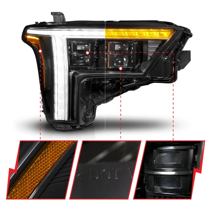 ANZO 22-24 Toyota Tundra (w/Factory LED Refl.) Z-Series Full LED Proj Headlights - Pass. Side ONLY - Additional View 8