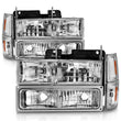 Load image into Gallery viewer, ANZO 88-98 Chevrolet C1500 Crystal Headlights Chrome w/ Signal and Side Marker Lights - Additional View 5