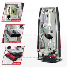 Load image into Gallery viewer, ANZO 88-99 Chevy C/K1500/2500/3500 Full LED Light Tube Taillights Chrome Housing Red/Clear Lens - Installation View