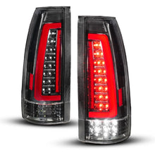 Load image into Gallery viewer, ANZO 88-99 Chevy/GMC C/K1500/2500/3500 Full LED Light Tube Taillights Black Housing Clear Lens - Main Product View