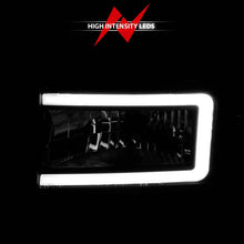 Load image into Gallery viewer, ANZO 94-02 Dodge RAM Crystal Headlight - w/ Light Bar Black Housing - Back View