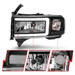 Load image into Gallery viewer, ANZO 94-02 Dodge RAM Crystal Headlight - w/ Light Bar Black Housing - Additional View 5