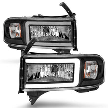 Load image into Gallery viewer, ANZO 94-02 Dodge RAM Crystal Headlight - w/ Light Bar Black Housing - Additional View 6