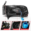 Load image into Gallery viewer, ANZO 94-02 Dodge RAM Crystal Headlight - w/ Light Bar Chrome Housing - Side View