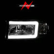 Load image into Gallery viewer, ANZO 94-02 Dodge RAM Crystal Headlight - w/ Light Bar Chrome Housing - Installation View