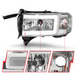 Load image into Gallery viewer, ANZO 94-02 Dodge RAM Crystal Headlight - w/ Light Bar Chrome Housing - Additional View 5