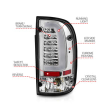 Load image into Gallery viewer, ANZO 95-00 Toyota Tacoma LED Taillights Chrome Housing Clear Lens (Pair) - Additional View 7