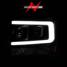 Load image into Gallery viewer, ANZO 99-04 Ford F250/F350/F450/Excursion (excl 99) Projector Headlights - w/ Light Bar Black Housing - Installation View