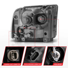 Load image into Gallery viewer, ANZO 99-04 Ford F250/F350/F450/Excursion (excl 99) Projector Headlights - w/Light Bar Chrome Housing - Installation View