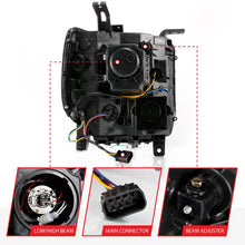 Load image into Gallery viewer, ANZO GMC SIERRA 1500 14-15 2500H/15-19 Projector Headlight Plank Style Black w/ Switchback (Halogen) - Side View