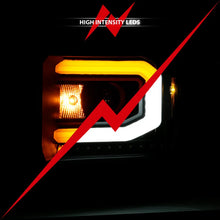 Load image into Gallery viewer, ANZO GMC SIERRA 1500 14-15 2500H/15-19 Projector Headlight Plank Style Black w/ Switchback (Halogen) - Installation View