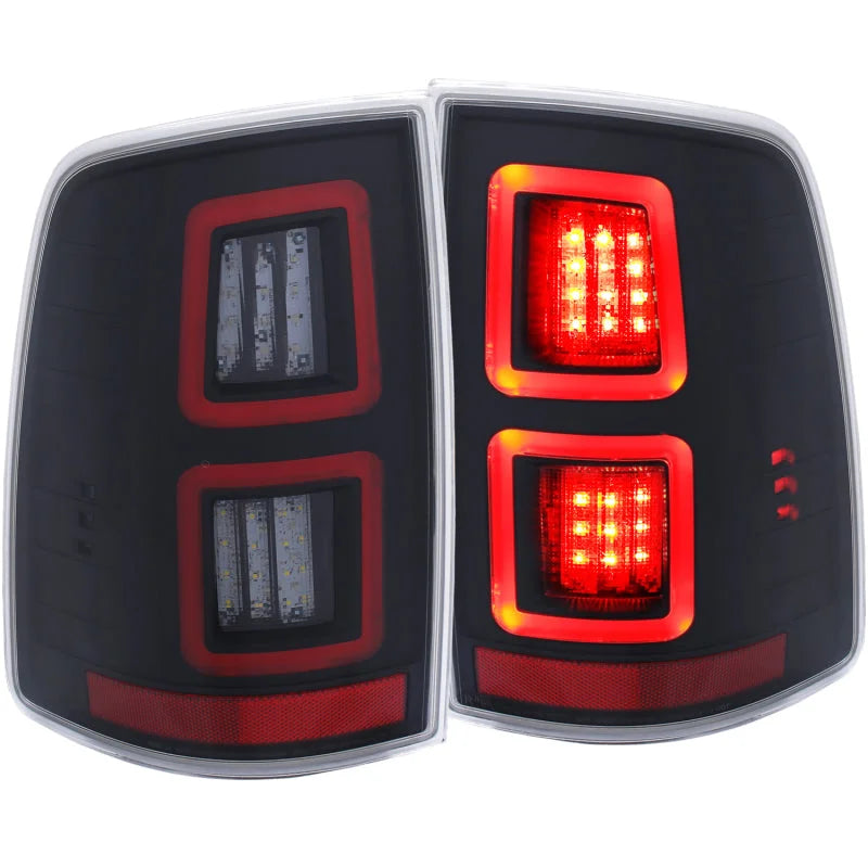 ANZO LED Black 13-17 Dodge Ram 1500/2500/3500 LED Taillights Black - Main Product View