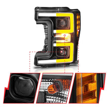 Load image into Gallery viewer, ANZO LED Headlights 17-18 Ford F-250 Super Duty Plank-Style L.E.D. Headlight Black (Pair) - Additional View 9