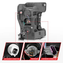 Load image into Gallery viewer, ANZO LED Headlights 17-18 Ford F-250 Super Duty Plank-Style L.E.D. Headlight Black (Pair) - Additional View 10