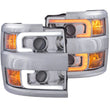 Load image into Gallery viewer, ANZO Projector Headlights 15-17 Chevrolet Silverado 2500HD / 3500HD Chrome w/ Chrome Rim - Additional View 7