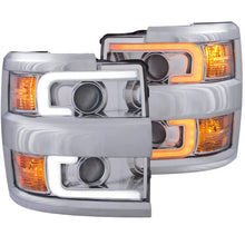 Load image into Gallery viewer, ANZO Projector Headlights 15-17 Chevrolet Silverado 2500HD / 3500HD Chrome w/ Chrome Rim - Additional View 7